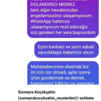 Sümeyra Küçükşahin Tarafından Mağdur Edilmiş Müşteri