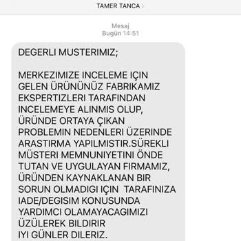 Tamer Tanca Çanta Değişim Ve İade