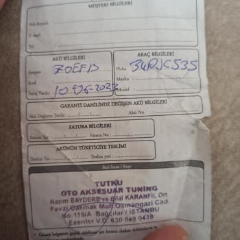 3 Aylık Varta Akü Sorunlu Olduğu Halde Değişim Yapılmıyor.