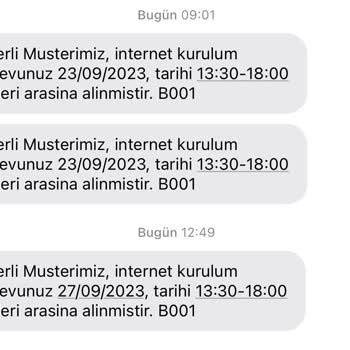Türk Telekom'un Yaptığı Randevu İptali