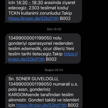 Kargomsende Firması 2 Gündür Ürünümü Sebepsiz Yer Teslim Etmiyor!