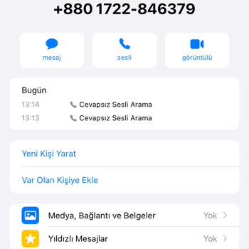 WhatsApp Yabancı Numara