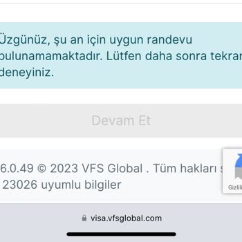 Belçika D Tipi Vize Randevu Problemi - VFS Global