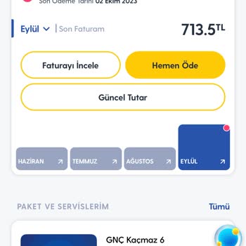 Turkcell 713 Tl Fatura
