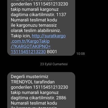 Trendyol Express Sipariş Teslim Edilmeden Geri Gitti