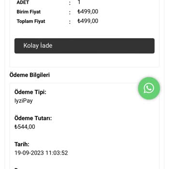 Balbe Fashion Yanlış Beden Gönderildi