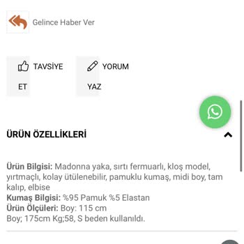 Balbe Fashion Yanlış Beden Gönderildi