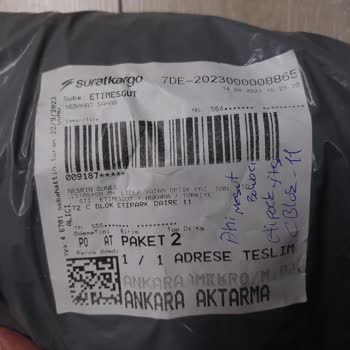 Sürat Kargo Kargonun Gecikmesi Sebepli Bozulan Ürün.