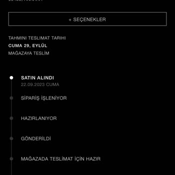 Zara'nın Ödemesi Gerçekleşen Siparişe İşlem Onaylanmadı Bildirimi