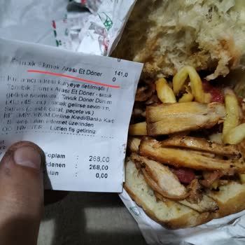 Yemeksepeti Bereket Döner'den Eksik Ve Yanlış Sipariş