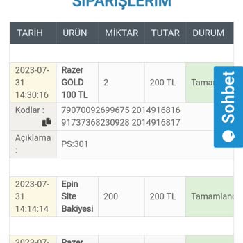 epin.com.tr Epin.com Yanlış Kod