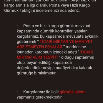 Sinotrans Makzume Lojistik Ticari Mal Denilerek Bireysel Kullanım Ürününe El Konulması
