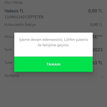 CepteTeb Mobil İşlem Sıkıntısı