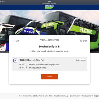 Kamil Koç Flixbus Paramı İade Etmiyor