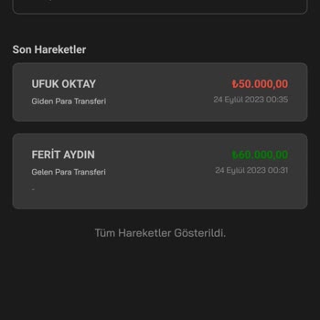 PayFix'ten PayFix'e Geçmeyen Para Transferi
