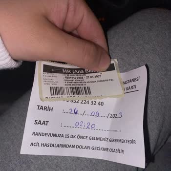 Beyhekim Eğitim ve Araştırma Hastanesi Randevu Olmasına Rağmen MR Çekilmedi