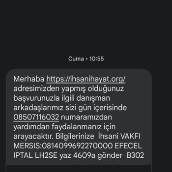 İhsan Derneği Sosyal Yardım Desteği