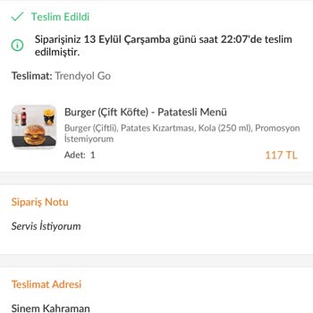 Trendyol Yemek Teslimat Problemi, Yanlış Bilgilendirme