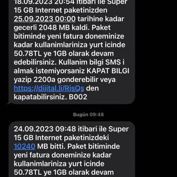 Onay Vermediğimde Halde Ekstra İnternet Tanımlayan Turkcell