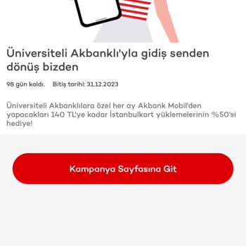 Akbank Üniversiteli Akbanklı İstanbulkart Chip Para Gelmiyor