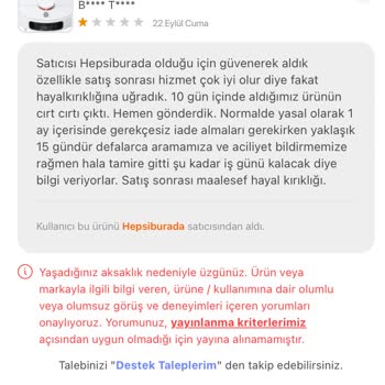 Hepsiburada Satıcısı Hayal Kırıklığı