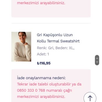 Penti Paramı Ve Ürünümü İade Etmiyor