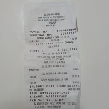 Erzurum Sultan Mağazaları Bugün Alınan Süpürgeyi İade Almıyorlar.