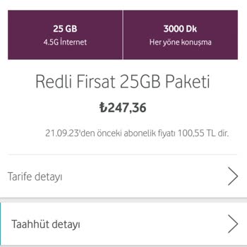 Vodafone Tarife Fiyat Artışı
