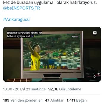 Bein Sports Ankaragücü Yazma Beceriksizliği