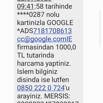 Google Pay Ads Bilgim Dışında Kartımdan Para Çekti!