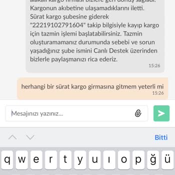 Sürat Kargo Kayıp Çalıntı Kargo