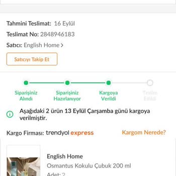 English Home Fahiş Fiyat Artışı Ve Siparişimin Teslim Edilmemesi