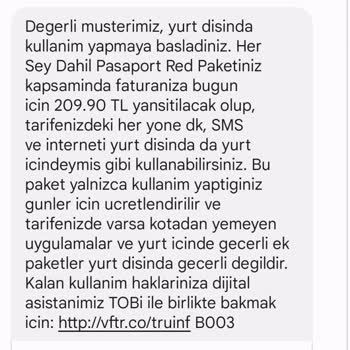 Vodafone Nun Yurt Dışında Görme Sorunu