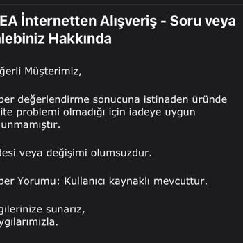 IKEA Kusurlu Ürünü İade Kabul Etmiyor