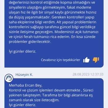 TurkNet İnternetimin Hız Düşüklüğü Ve Kopma Problemi