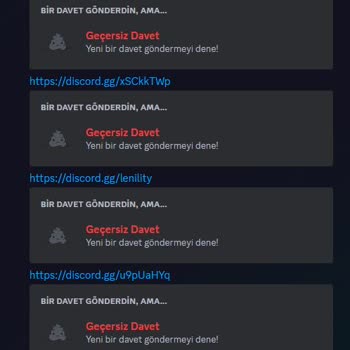 Discord.com Geçersiz Davet Linkleri