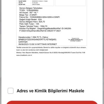 Ziraat Bankası Ehliyet Sınav Harcı