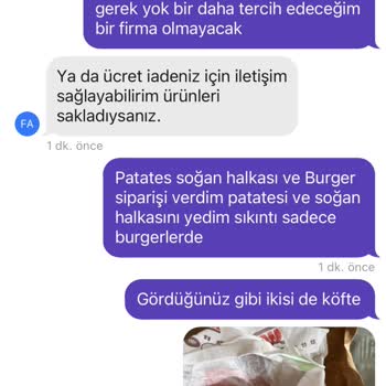 Burger King Sinop Hatalı Ürün