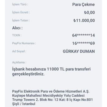 PayFix Banka Hesabına Para Geçmemesi
