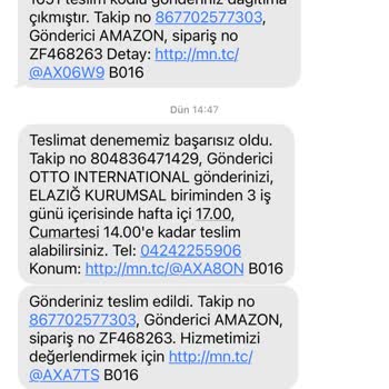 MNG Kargo Teslim Olmayan Kargo