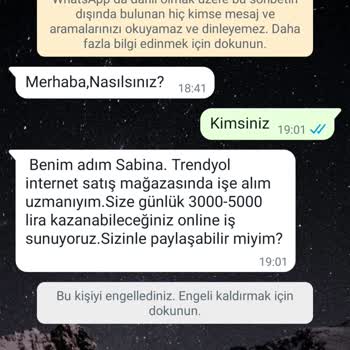 WhatsApp Yabancı Numaradan Gelen Mesaj