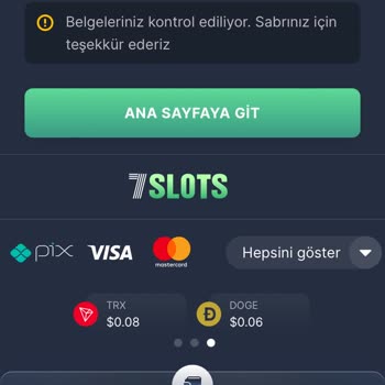 7Slots Para Çekme İlgisizlik Belge Doğrulamanın Uzun Sürmesi