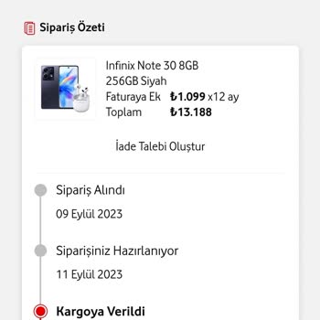 Vodafone Faturaya Ek Cihazı Göndermedi Bedeli Faturaya Yansıttı