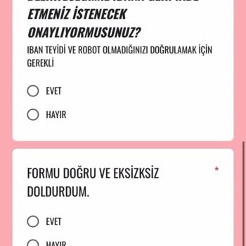 İşin Olsun Benden Iban, Sicil Kaydı Gibi Bilgilerimi İstedi