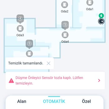 Yeedi Düşme Engelleyici Sensör Toz Kaplı Uyarısı Veriyor