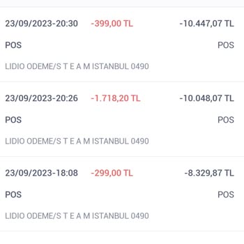 Lidio Ödeme Hesabımdan Para Çekiş