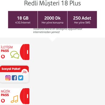 Vodafone Yüksek Tarife Fiyatı