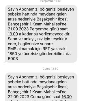 İSKİ SMS Sorunu