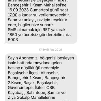İSKİ SMS Sorunu