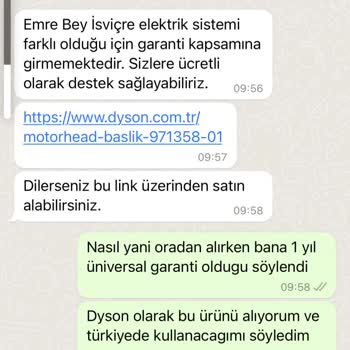 Dyson V15 Servis Elektrik Sistemi Farklı Garanti Kapsamı Dışında Diyor